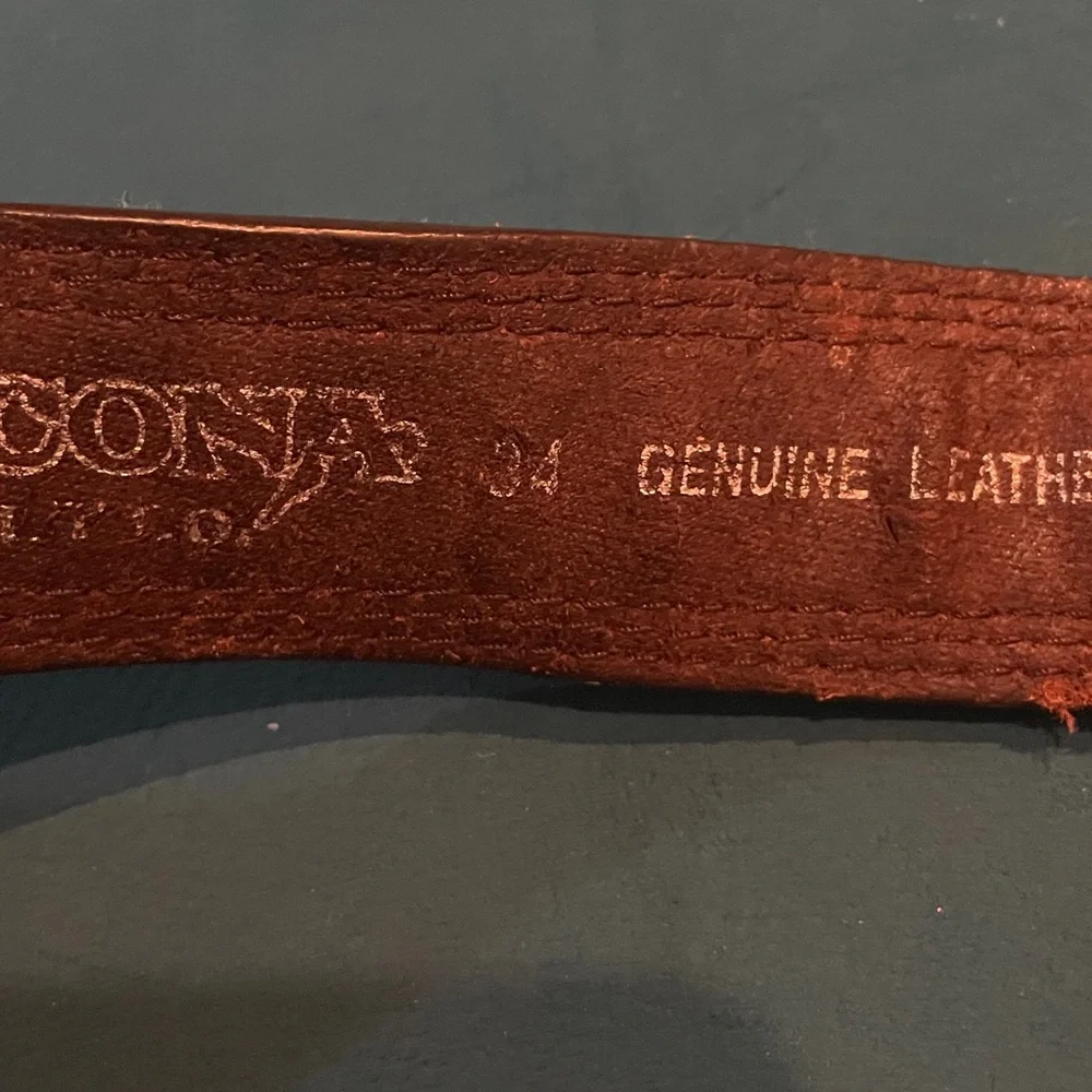 Women’s Nocona Genuine Leather Westen Belt 34 Butterfly Cross Statement Buckle - Picture 11 of 16